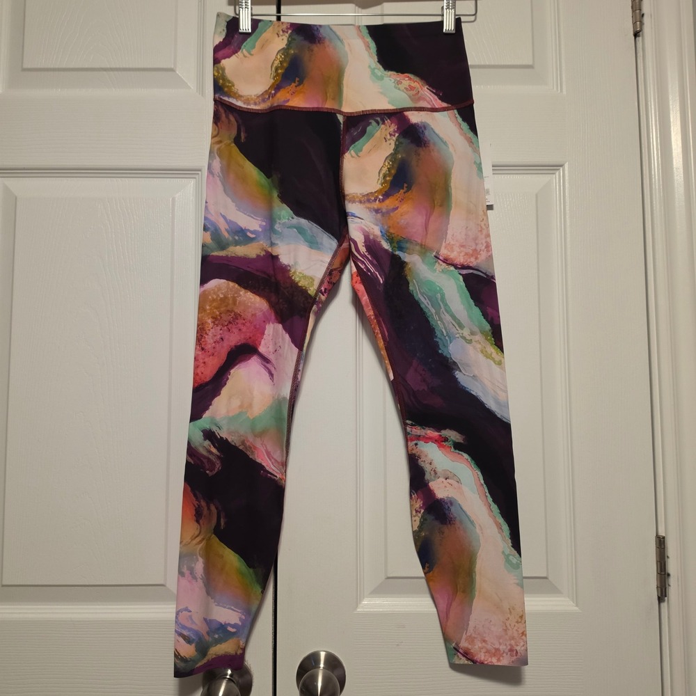 Knix HiTouch High Rise Legging Flow Motion Abstract Print Multi Color Size Large